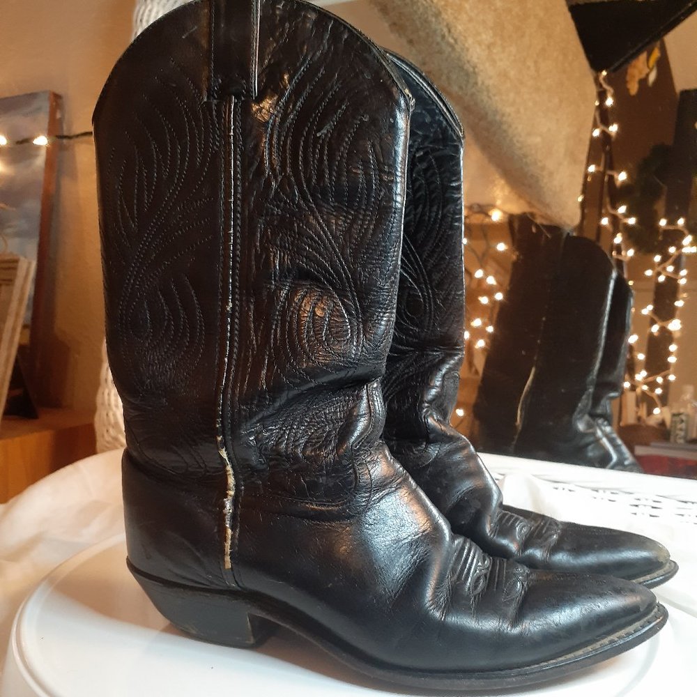 Black cowboy boots